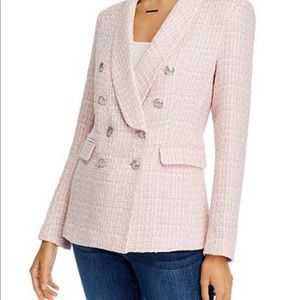 Aqua tweed double breasted blazer